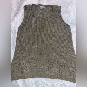 Marled Reunited sleeveless sweater top charcoal grey size Medium